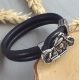 Fermoir Moto crochet acier inoxydable pour cuir 5mm