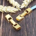 Fermoir clip zamak or pour cuir 5mm