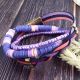 Ensemble de 3 bracelets mauve rose violet
