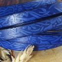 Cuir plat 10mm bleu gitane grave jardin