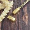 Fermoir magnetique plat flashe or haute qualite pour cuir 5mm