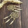 1 pendentif boheme dreamcatcher dore 60mm