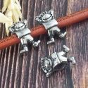 Perle garçon acier inoxydable pour cuir rond 4mm