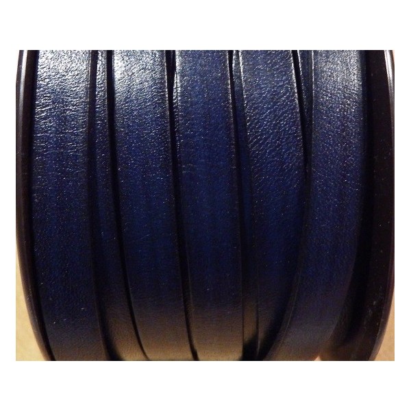 cuir plat 10mm bleu marine par 2 mètres 