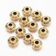 10 perles toupies ethniques style tibetain dore antique interieur 2mm