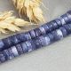 135 perles rondelles de minerai naturel bleu et gris 6x3mm