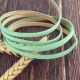 Cuir plat 5mm menthe candy