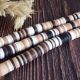 Perles Heishi 6mm melange marron brun noir blanc