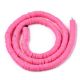 Perles Heishi 6mm rose fluo 12