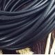 Cordon cuir rond couture haute qualité noir 6.5mm par 20cm