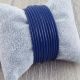 Cordon cuir rond 2mm bleu gitane par 2 metres