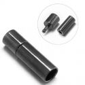 Fermoir pression laiton gun metal pour cuir 4mm