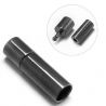 Fermoir pression laiton gun metal pour cuir 4mm