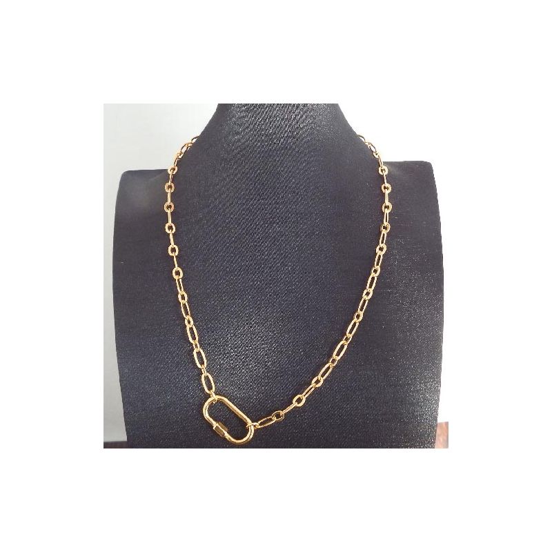 Collier Doré Maillons Martelés 21 Pouces - Occasion En Très Bon état
