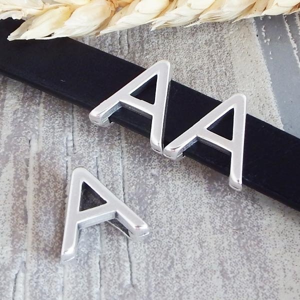 Passe cuir lettre alphabet pour cuir plat 10mm