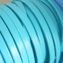Cuir plat 6mm double bleu turquoise